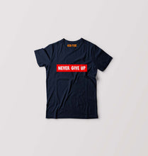 Load image into Gallery viewer, Never Give UP Kids T-Shirt for Boy/Girl-Navy Blue-Ektarfa.online
