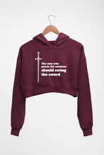 Load image into Gallery viewer, The Rings of Power Crop HOODIE FOR WOMEN-Maroon-Ektarfa.online
