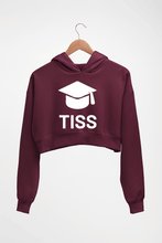 Load image into Gallery viewer, Tata Institute of Social Sciences (TISS) Crop HOODIE FOR WOMEN-Maroon-Ektarfa.online
