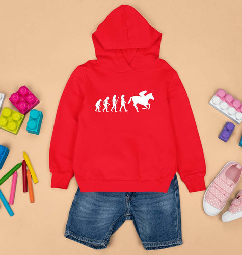 Horse Riding Kids Hoodie for Boy/Girl-Red-Ektarfa.online