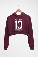 Load image into Gallery viewer, Sachin Tendulkar Crop HOODIE FOR WOMEN-Maroon-Ektarfa.online
