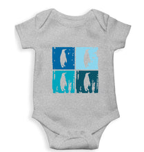 Load image into Gallery viewer, Penguins Kids Romper For Baby Boy/Girl-0-5 Months(18 Inches)-Grey-Ektarfa.online
