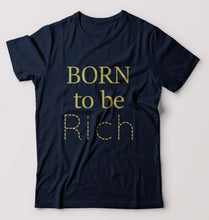 Load image into Gallery viewer, Born To be Rich T-Shirt for Men-Navy Blue-Ektarfa.online
