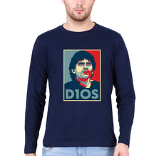 Load image into Gallery viewer, Diego Maradona Full Sleeves T-Shirt for Men-S(38 Inches)-Navy Blue-Ektarfa.online
