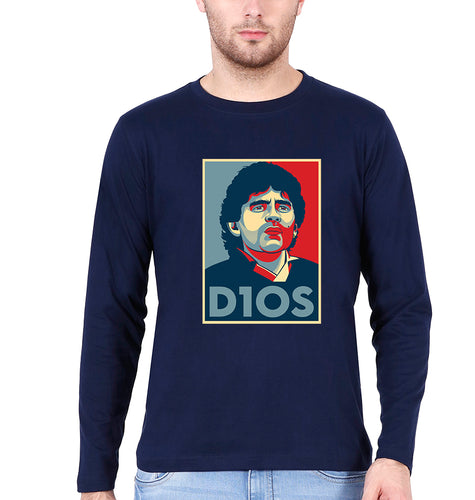 Diego Maradona Full Sleeves T-Shirt for Men-Navy Blue-Ektarfa.online