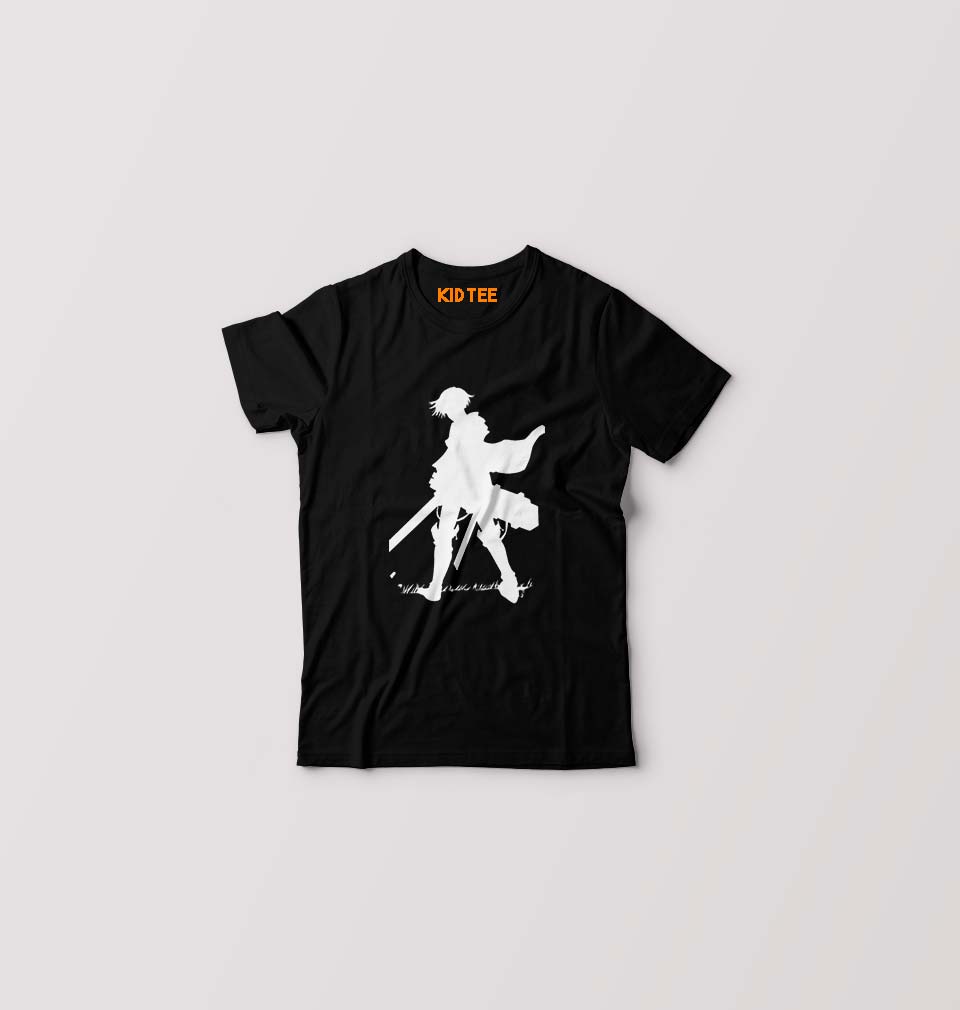 Attack on Titan Kids T-Shirt for Boy/Girl-Black-Ektarfa.online