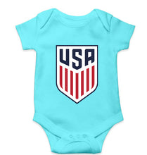 Load image into Gallery viewer, USA Football Kids Romper For Baby Boy/Girl-0-5 Months(18 Inches)-Sky Blue-Ektarfa.online
