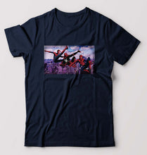 Load image into Gallery viewer, Spiderman Superhero T-Shirt for Men-S(38 Inches)-Navy Blue-Ektarfa.online
