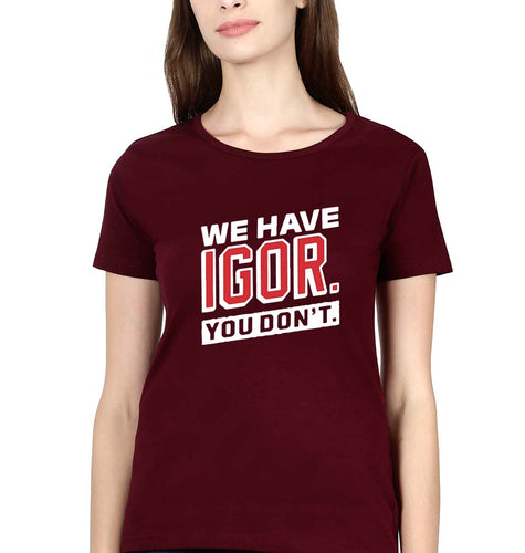 Igor T-Shirt for Women-Maroon-Ektarfa.online