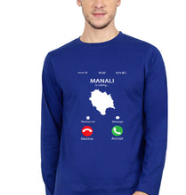 Load image into Gallery viewer, Manali Calling T Full Sleeves T-Shirt for Men-Royal Blue-Ektarfa.online
