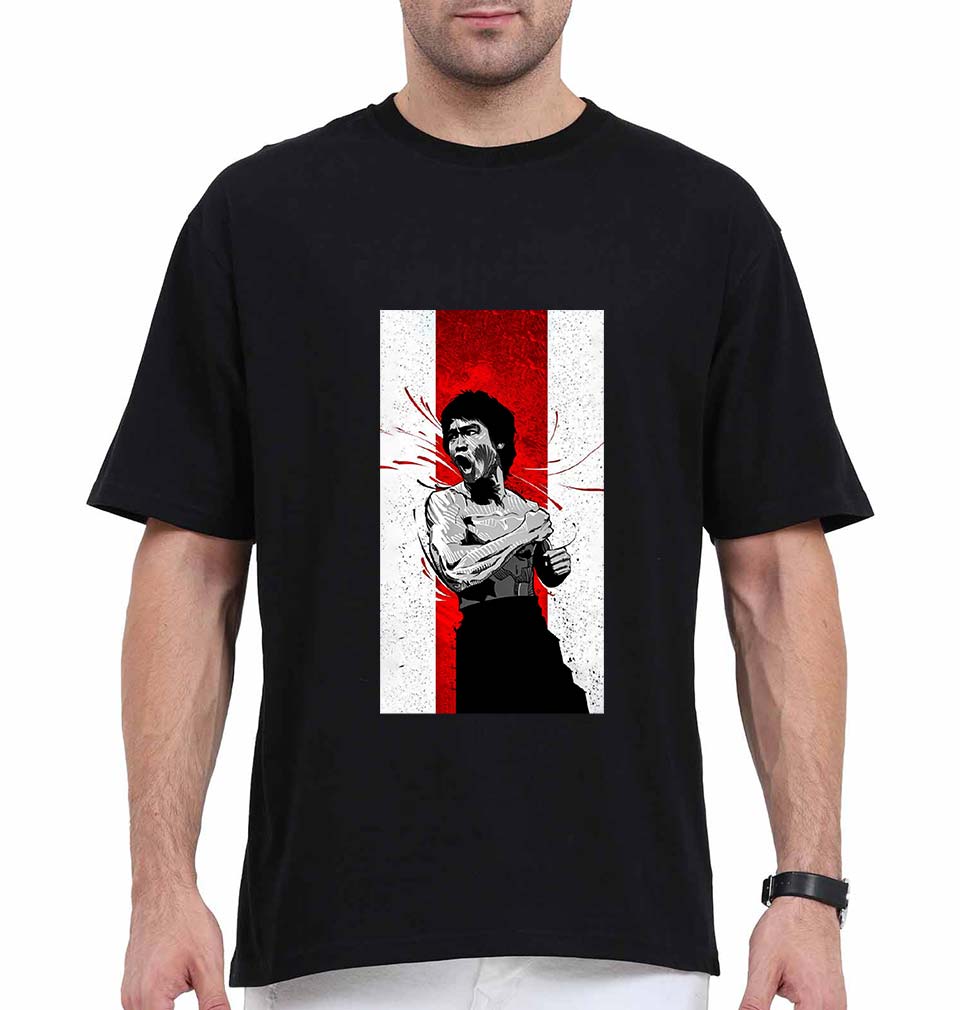 Bruce Lee Oversized T-Shirt for Men-Black-Ektarfa.online