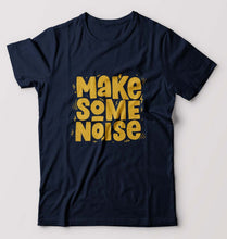 Load image into Gallery viewer, Make Some Noise T-Shirt for Men-S(38 Inches)-Navy Blue-Ektarfa.online
