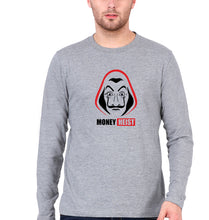 Load image into Gallery viewer, Money Heist Full Sleeves T-Shirt for Men-Grey Melange-Ektarfa.online
