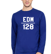 Load image into Gallery viewer, EDM Full Sleeves T-Shirt for Men-S(38 Inches)-Royal Blue-Ektarfa.online
