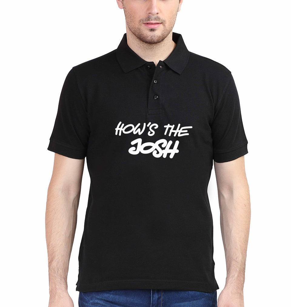 How's The Josh Polo T-Shirt for Men-S(38 Inches)-Black-Ektarfa.co.in