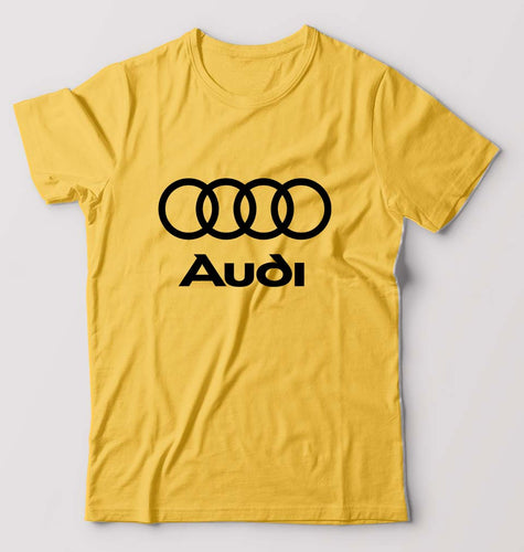 Audi T-Shirt for Men-S(38 Inches)-Golden yellow-Ektarfa.online