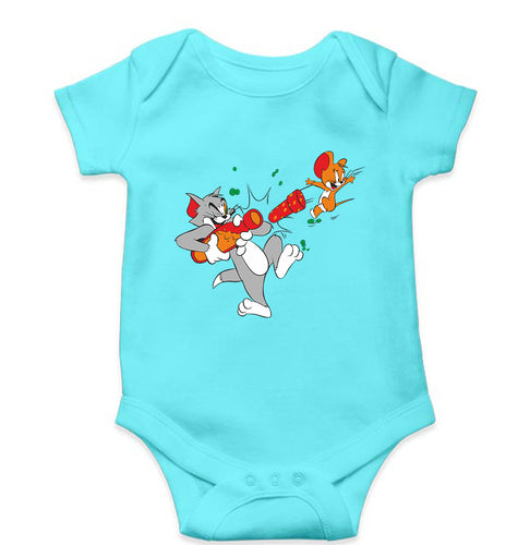 Tom and Jerry Kids Romper For Baby Boy/Girl-Sky Blue-Ektarfa.online