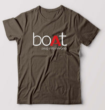 Load image into Gallery viewer, Boat T-Shirt for Men-S(38 Inches)-Olive Green-Ektarfa.online
