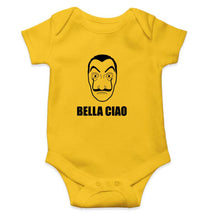 Load image into Gallery viewer, Money Heist Bella Ciao Kids Romper For Baby Boy/Girl-0-5 Months(18 Inches)-Yellow-Ektarfa.online
