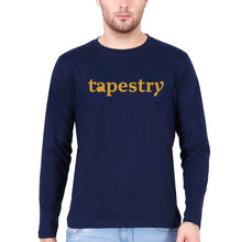 Load image into Gallery viewer, Tapestry Full Sleeves T-Shirt for Men-S(38 Inches)-Navy Blue-Ektarfa.online
