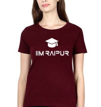 Load image into Gallery viewer, IIM Raipur T-Shirt for Women-XS(32 Inches)-Maroon-Ektarfa.online
