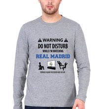 Load image into Gallery viewer, Warning Real Madrid Full Sleeves T-Shirt for Men-Grey Melange-Ektarfa.online
