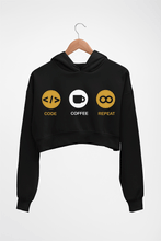 Load image into Gallery viewer, Coder Crop HOODIE FOR WOMEN-Black-Ektarfa.online
