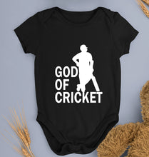 Load image into Gallery viewer, Sachin Tendulkar God Kids Romper For Baby Boy/Girl-Black-Ektarfa.online
