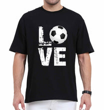 Load image into Gallery viewer, Love Football DNA Oversized T-Shirt for Men-Black-Ektarfa.online
