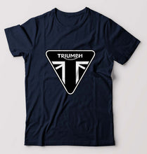 Load image into Gallery viewer, Triumph T-Shirt for Men-S(38 Inches)-Navy Blue-Ektarfa.online
