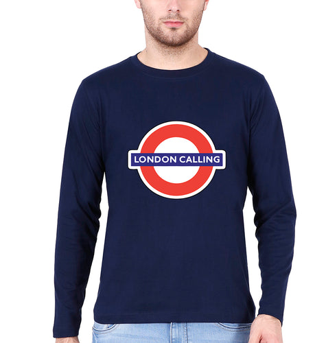 London Calling Full Sleeves T-Shirt for Men-Navy Blue-Ektarfa.online