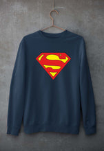 Load image into Gallery viewer, Superman Unisex Sweatshirt for Men/Women-S(40 Inches)-Navy Blue-Ektarfa.online
