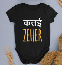 Load image into Gallery viewer, Katai Zeher(Zakir Khan) Kids Romper For Baby Boy/Girl-Black-Ektarfa.online
