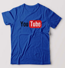 Load image into Gallery viewer, YouTube T-Shirt for Men-S(38 Inches)-Royal Blue-Ektarfa.online
