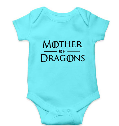 Mother of Dragons (GOT) Kids Romper For Baby Boy/Girl-0-5 Months(18 Inches)-Sky Blue-Ektarfa.online