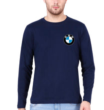 Load image into Gallery viewer, BMW Full Sleeves T-Shirt for Men-S(38 Inches)-Navy Blue-Ektarfa.online
