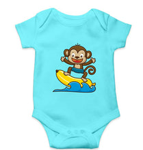 Load image into Gallery viewer, Monkey Banana Kids Romper For Baby Boy/Girl-0-5 Months(18 Inches)-Sky Blue-Ektarfa.online
