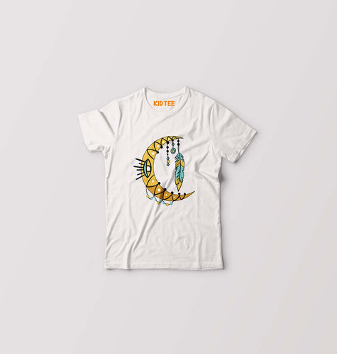 Dream Catcher Moon Kids T-Shirt for Boy/Girl-White-Ektarfa.online