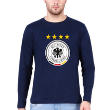 Load image into Gallery viewer, Germany Football Full Sleeves T-Shirt for Men-S(38 Inches)-Navy Blue-Ektarfa.online
