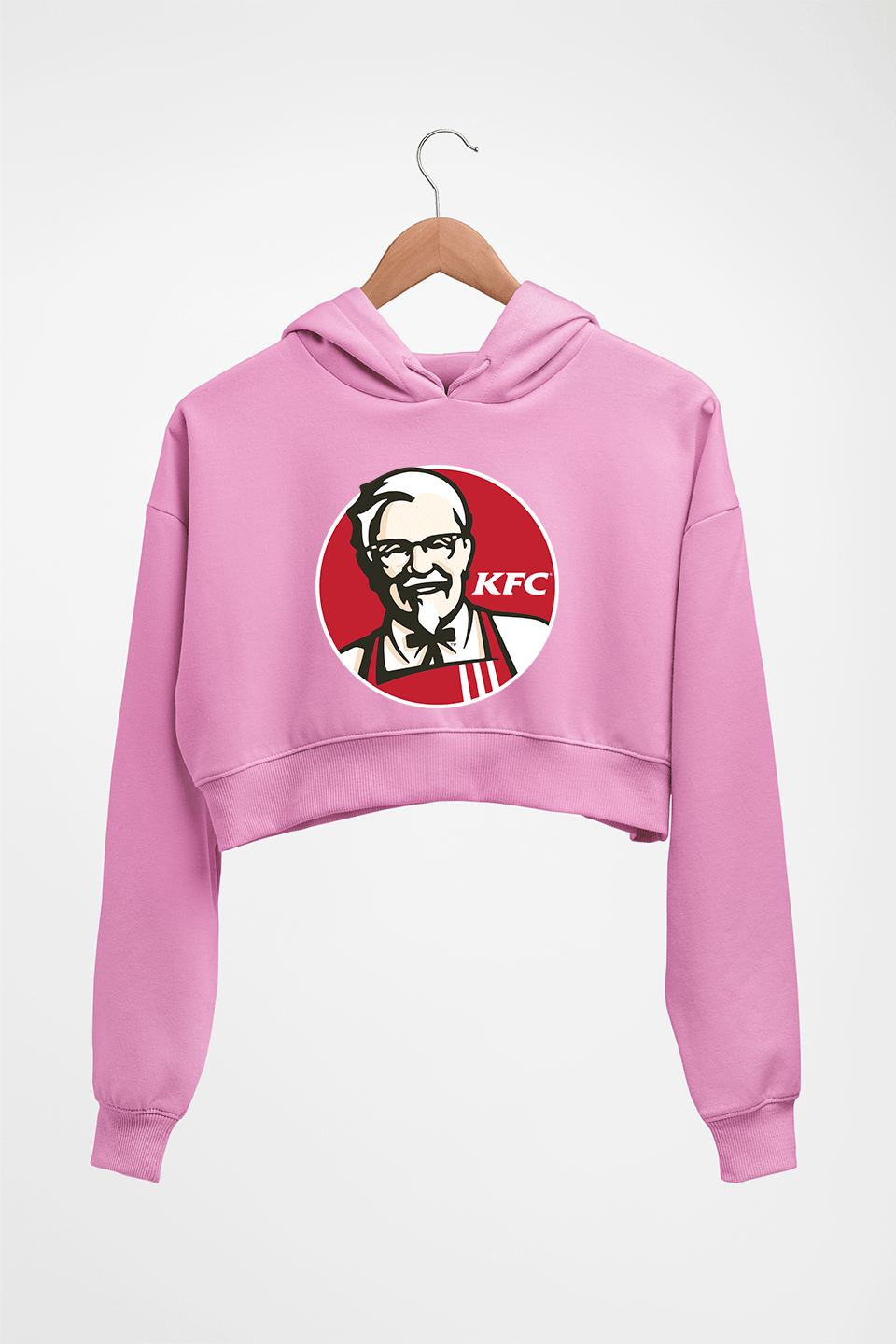 KFC Crop HOODIE FOR WOMEN-Light Baby Pink-Ektarfa.online