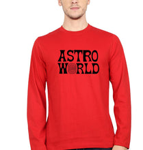 Load image into Gallery viewer, Astroworld Travis Scott Full Sleeves T-Shirt for Men-S(38 Inches)-Red-Ektarfa.online
