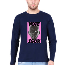 Load image into Gallery viewer, Igor Full Sleeves T-Shirt for Men-Navy blue-Ektarfa.online
