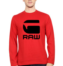 Load image into Gallery viewer, G Raw Full Sleeves T-Shirt for Men-Red-Ektarfa.online
