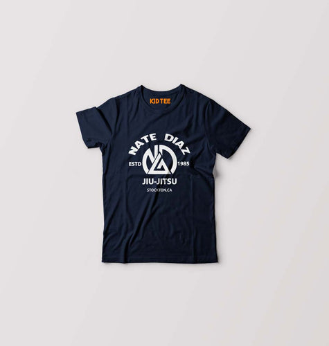 Nate Diaz UFC Kids T-Shirt for Boy/Girl-0-1 Year(20 Inches)-Navy Blue-Ektarfa.online