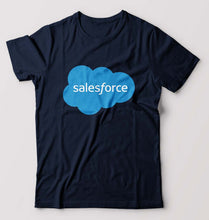 Load image into Gallery viewer, Salesforce T-Shirt for Men-S(38 Inches)-Navy Blue-Ektarfa.online
