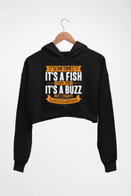 Load image into Gallery viewer, Fishing Crop HOODIE FOR WOMEN-Black-Ektarfa.online
