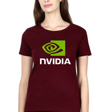Load image into Gallery viewer, Nvidia T-Shirt for Women-Maroon-Ektarfa.online
