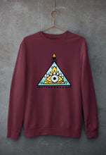 Load image into Gallery viewer, Psychedelic Triangle eye Unisex Sweatshirt for Men/Women-Maroon-Ektarfa.online
