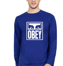 Load image into Gallery viewer, Obey Full Sleeves T-Shirt for Men-S(38 Inches)-Royal blue-Ektarfa.online
