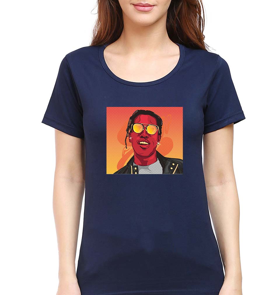 Asap Rocky T-Shirt for Women-Navy Blue-Ektarfa.online
